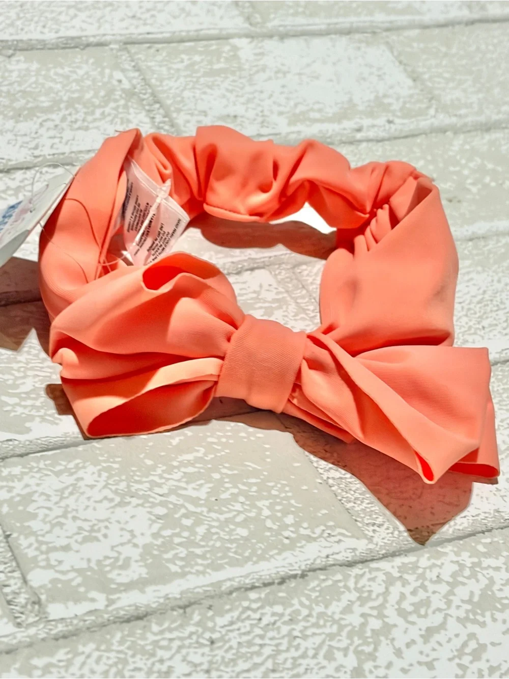 Ruffle Butts Coral Bow Swim Headband NEW One Size Fits Most NWT